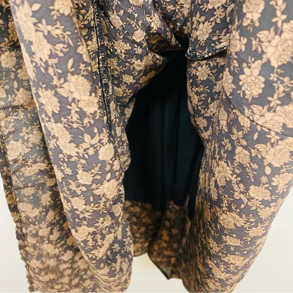 NWT Blu Pepper Floral Smocked Long Sleeve Midi Maxi Dress Size Large - Picture 6 of 8